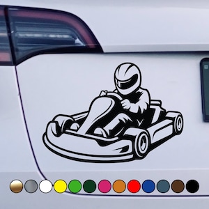 Naklejka Kart Racing - Karting - Gokarty - Gokart - Jednoosobowy - Naklejka winylowa - Dostępne w wielu rozmiarach i kolorach!