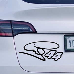 44 Sticker Racing Number Racing Driver Lewis Signature With Numner 44 - 7 TIME WORLD CHAMPION ...