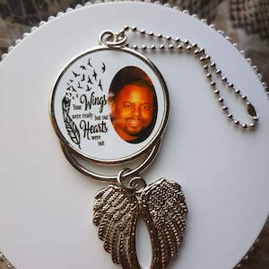 Memorial Angel Wings Car Charm Pendant/Keychain/Keepsake Gift