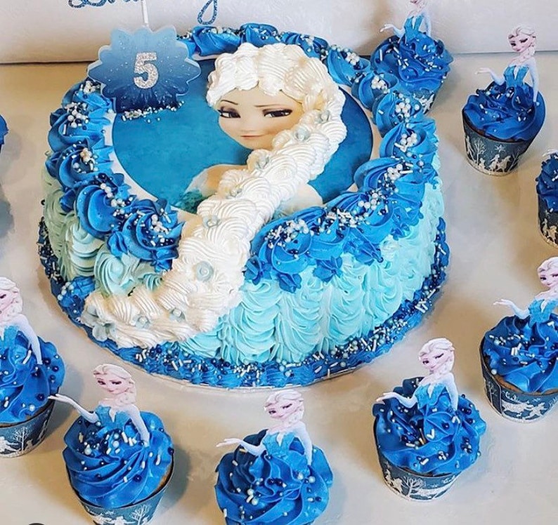 frozen cupcake toppers Elsa cupcake topper Elsa and Anna cupcake toppers. Anna cupcake toppers frozen party