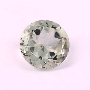 Green Amethyst Gemstone: 10 MM Round Cut, 3.15 Carat