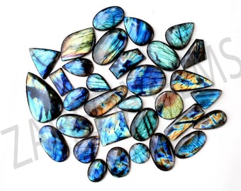 Multi Feuer Labradorit Cabochon Lot: Mix Form Edelsteine (25-50 mm)