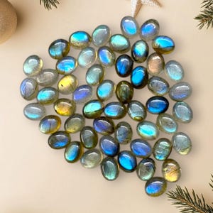 Cabochon ovale de 10 à 20 mm, lot de 5 pièces, cabochon de labradorite, lot de pierres précieuses, lot de forme ovale, lot de fabrication de bijoux, pierre précieuse labradorite.