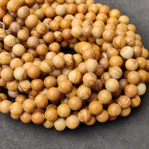 Perline lisce rotonde con pietra preziosa di diaspro naturale opaco di pelle di cammello AAA, vendute per filo da 14-15 pollici, dimensioni disponibili 6 mm 8 mm 10 mm per la creazione di gioielli.