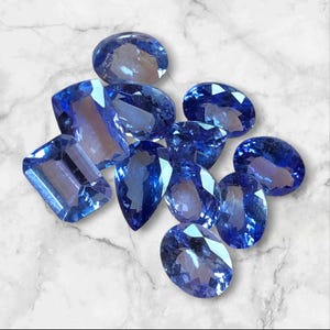 Natural Tanzanite Gemstone Lot: Mix Shape Loose Stones