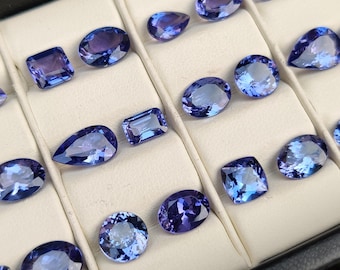AA+ Natural Tanzanite Gemstone Lot: Mix Shape Loose Stones