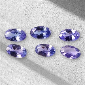 Oval Cut Tanzanite Gemstone Lot: Calibrated Jewelry Making Stones (5-10 MM)