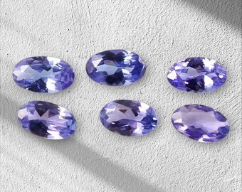 Oval Cut Tanzanite Gemstone Lot: Calibrated Jewelry Making Stones (5-10 MM)