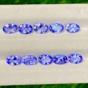 Natural A+ Tanzanite Gemstone: Oval Cut, Calibrated Size