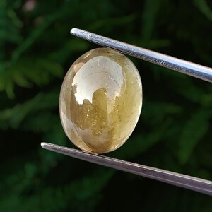Cabochon aigue-marine jaune, pierre de 12 x 9 x 4 mm, pierre précieuse en vrac de 4,05 carats Pierre précieuse, pierre de guérison.