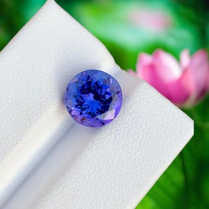 AAA Tanzanite Round Gemstone: Loose Stone for Jewelry