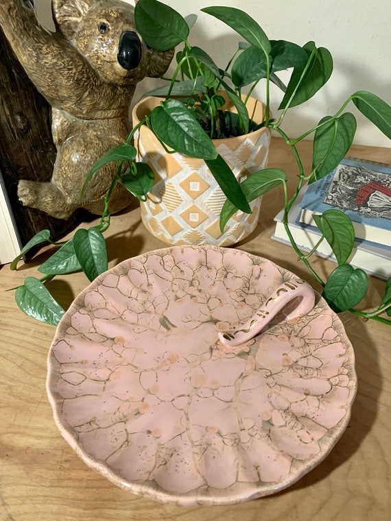 Pink and Gold Jewelry Tray Hand Painted & Made in Holland Etsy