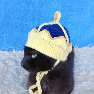 Crown hat for cat, Crown pet costume, Halloween crown cat outfit, Cat accessories, Gift for cat lover