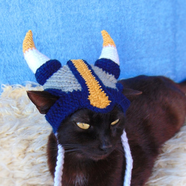 Viking hat for cat, Viking cat helmet, Halloween pet costume, Cat Accessories, Kitten outfit, Gift for cat lover
