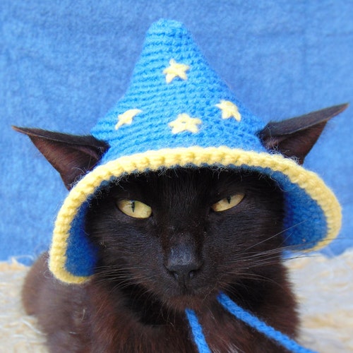 Dark Grey Wizard Hat for Cat Halloween Wizard Pet Costume - Etsy