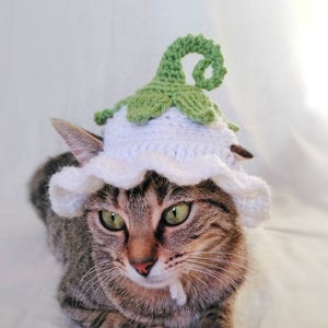 Flower Fairy Hat for cat, Flower Pet Costume,Halloween Pixie Fairy Kitten Outfit, Cat Accessories, Gift for Cat Lover, Halloween Pet Costume