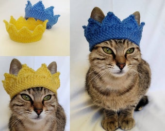 Crown for cat, Cat headpiece, Kitten crown, Cat Outfit, Kitty accessories, Gift for cat lover, Crochet crown for cats