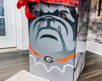 Mini refrigerador Georgia Bulldog College Dorm Room Decor Refrigerador envuelto