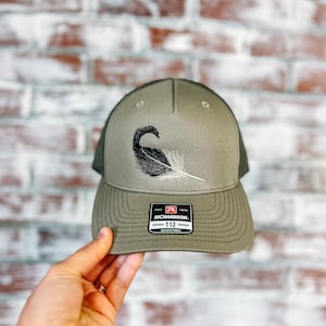 Duck Hunting Hat with Malard Curl Feather Embroidery