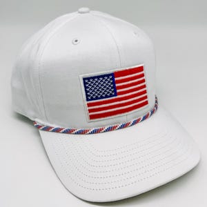 Bandera de Estados Unidos, parche de alta calidad, sombrero de bandera americana, patriótico, rojo, blanco y azul