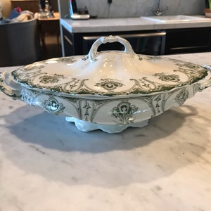J and G Meakin Chatham Green English green transferware tureen