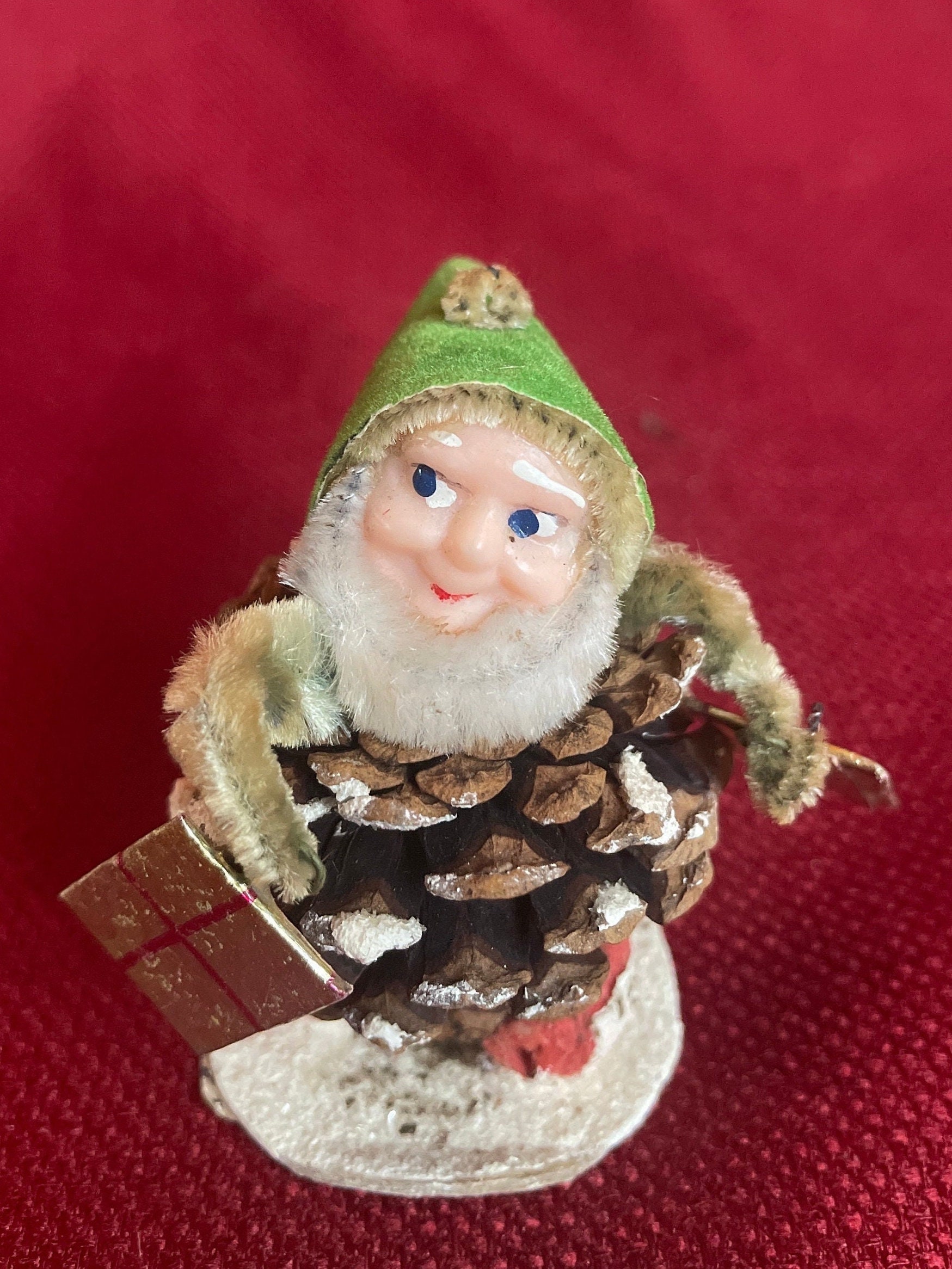 Vintage Pine Cone Elf Ornament - Etsy