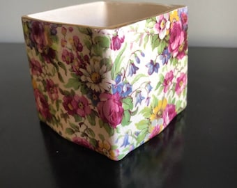 Vintage Royal Winton Grimwades Chintz Ware "Summertime" Box Shaped Jelly Container