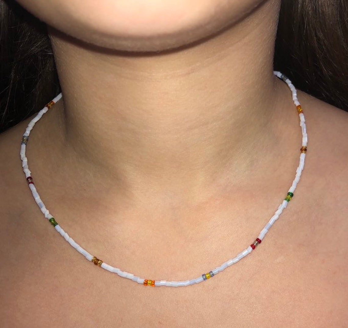 Vsco Seed Bead Necklace Vsco Girl Vsco Choker Vsco Etsy