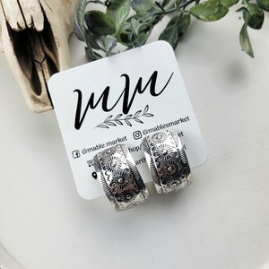Phoenix Western Hoop Earrings, Western Hoops, Western Earrings, NFR, Stamped Earrings, Western Boutique, Boutique, Hoop Earring, Hoops,