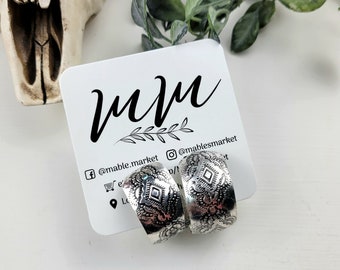 Reno Western Hoop Earrings, Western Hoops, Western Earrings, NFR, Stamped Earrings, Boho Western, Gifts, Fall Earrings, Hoop Earring, Hoops