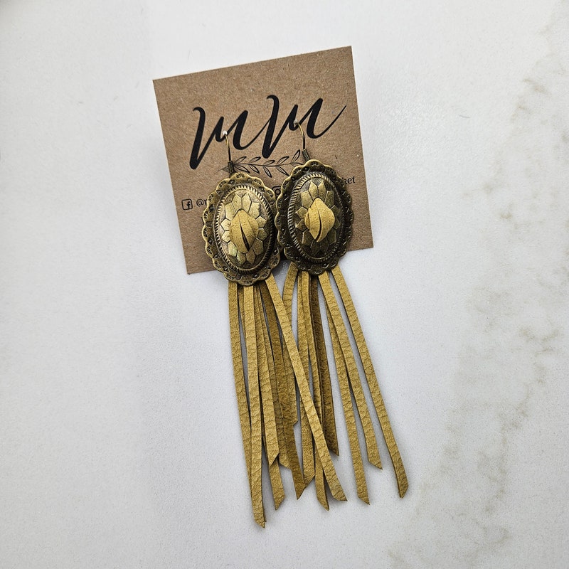Soutwestern Style Concho Earrings