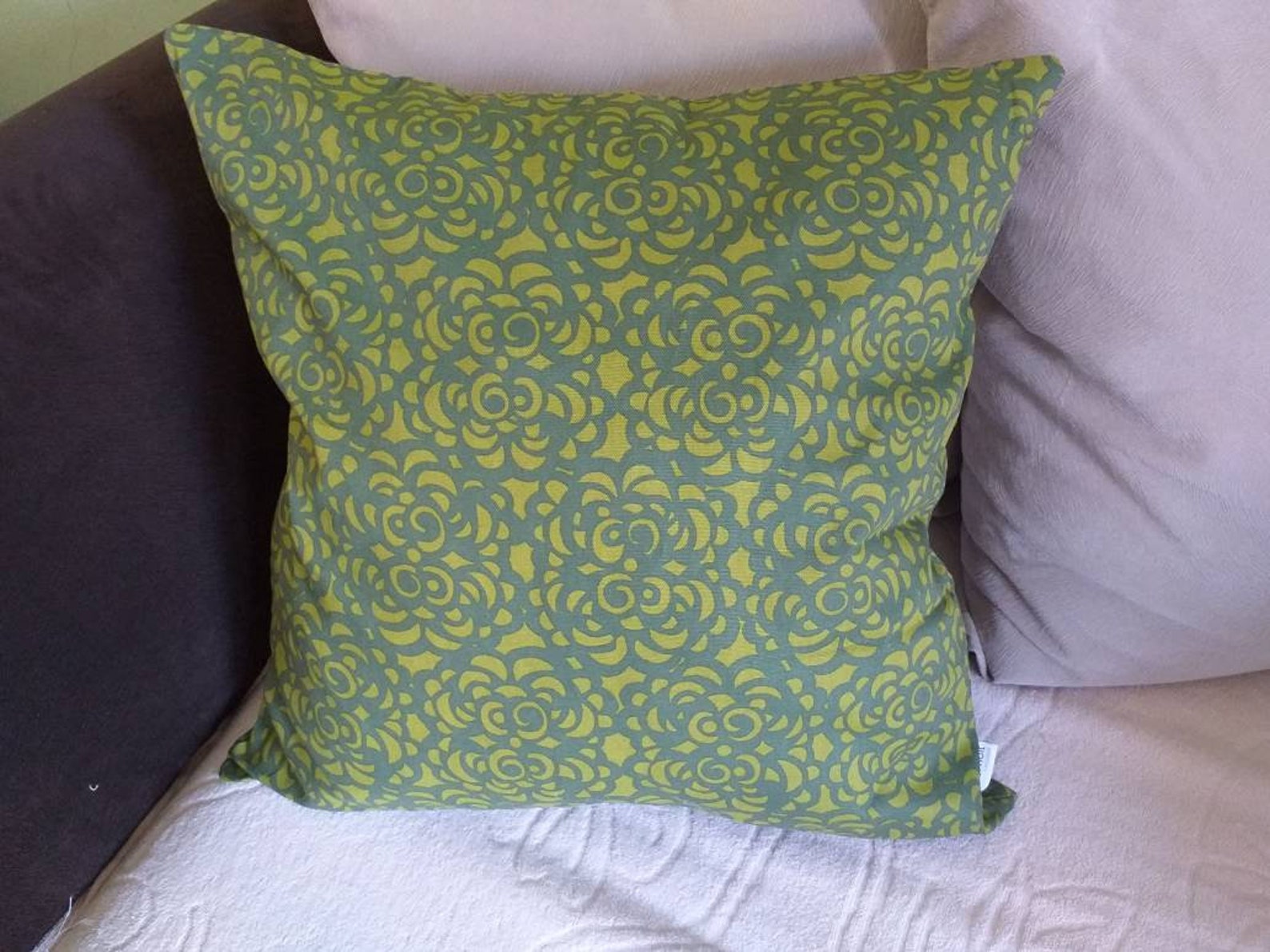 Retro Pillowcase SERHOLT Sweden Green Pillow Cover Etsy Sweden