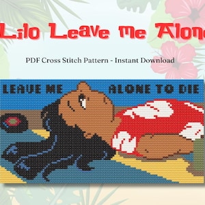Lilo Cross Stitch Pattern PDF – Cute Cartoon Character | Digital Download | Beginner Friendly Pop Culture Embroidery Design