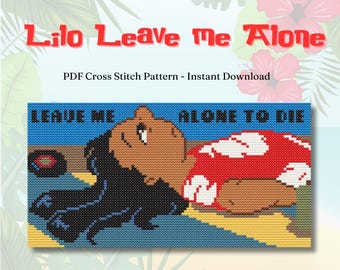 Lilo Cross Stitch Pattern - Funny Cartoon Embroidery (Digital Download)