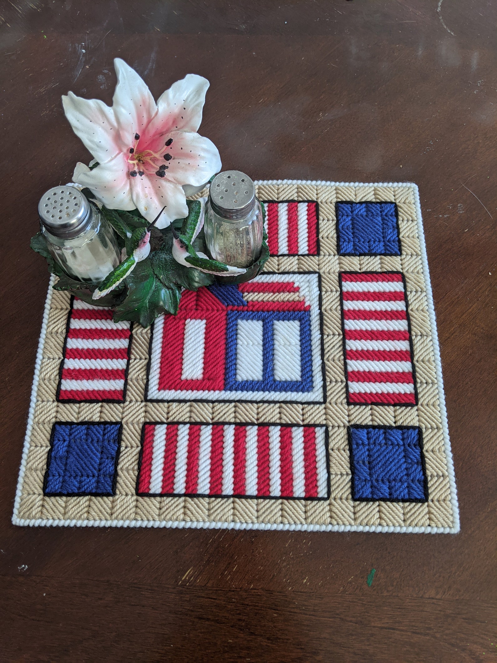 Plastic Canvas Americana Table Topper Etsy