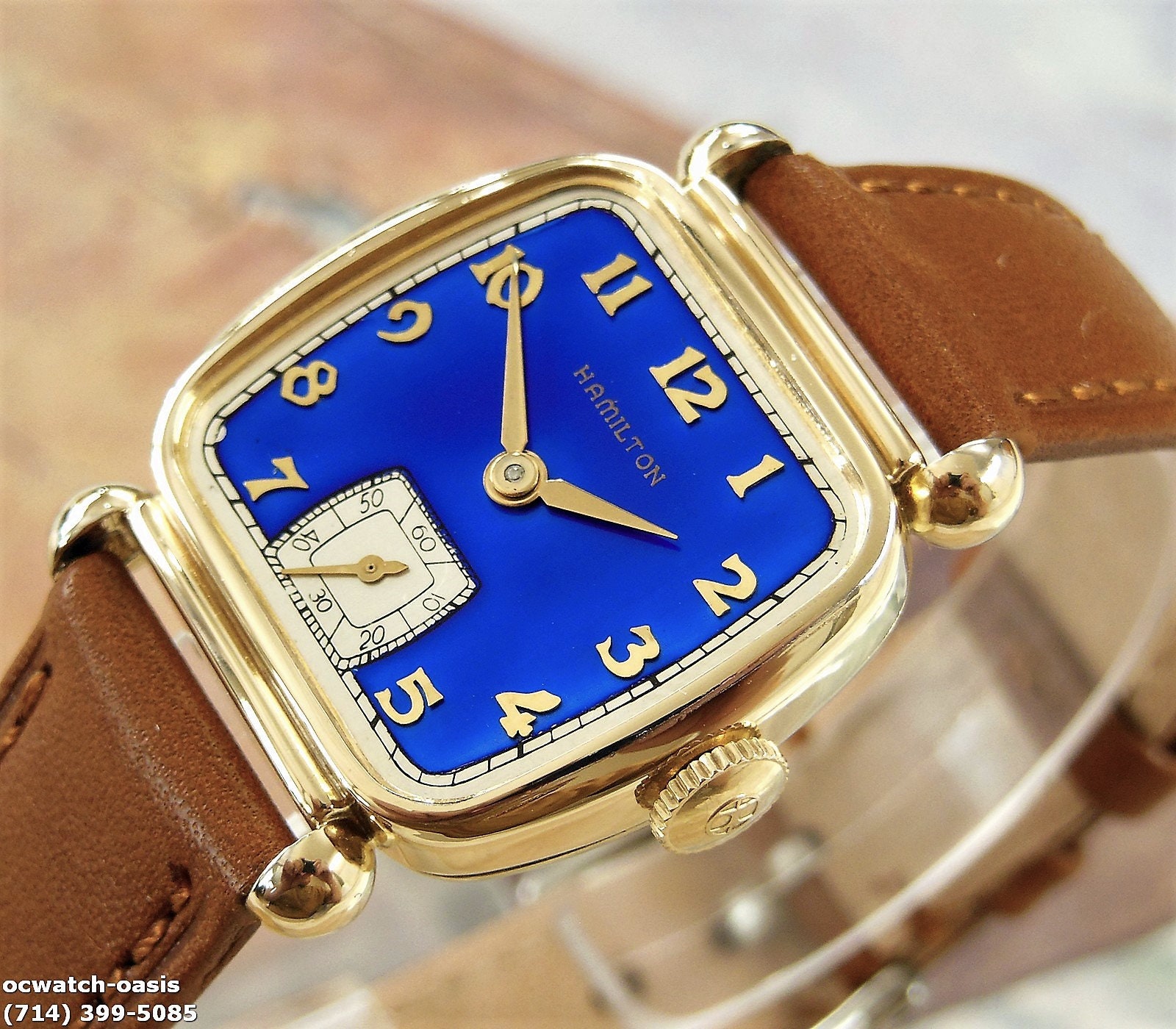 Vintage 1948 HAMILTON MARTIN Stunning Blue Dial Serviced One