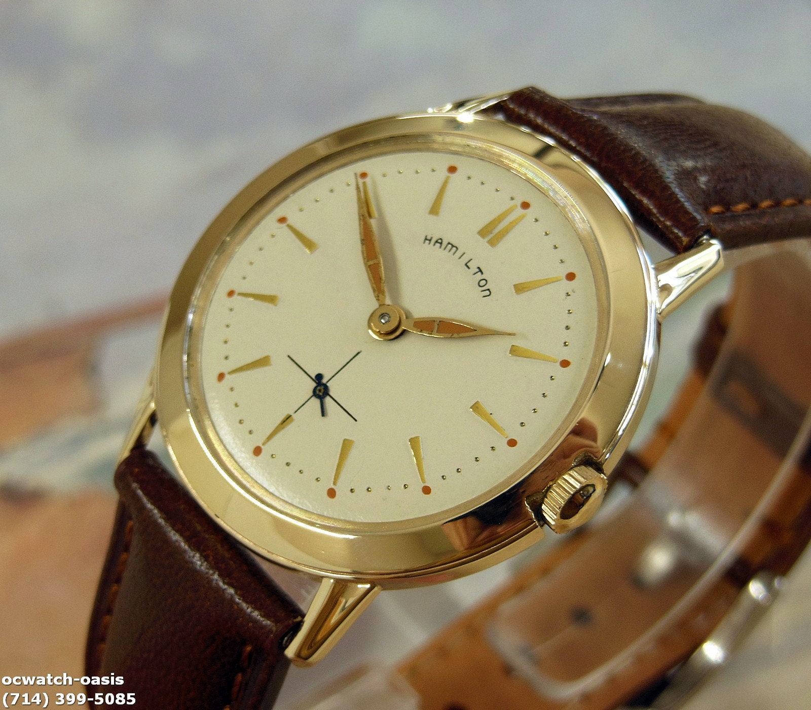 1956 Vintage HAMILTON GUARDSMAN II Stunning off White Dial