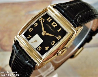 1950 Vintage HAMILTON FORBES, Stunning BLACK Dial, Serviced with warranty
