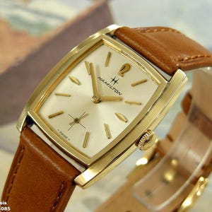 Vtg 1960s Vantage by Hamilton 17-J Roman Dial Men's Watch W