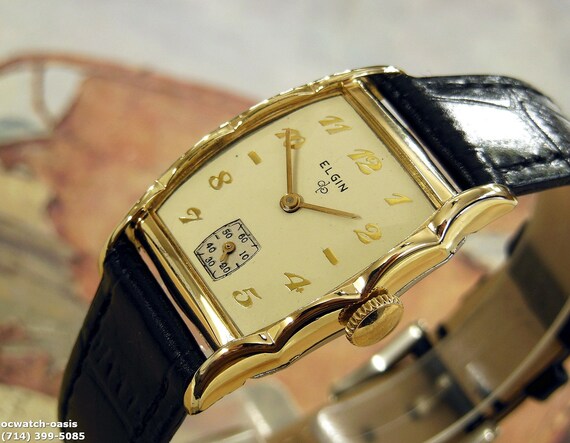 1951 Vintage Elgin , Wave Case, Stunning Silver D… - image 7