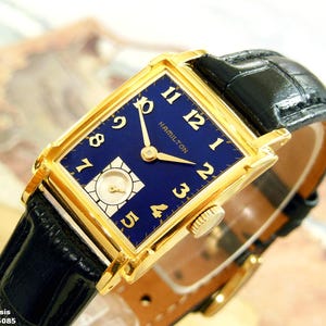1948 Vintage HAMILTON PERRY, Stunning BLUE Dial, Serviced with warranty
