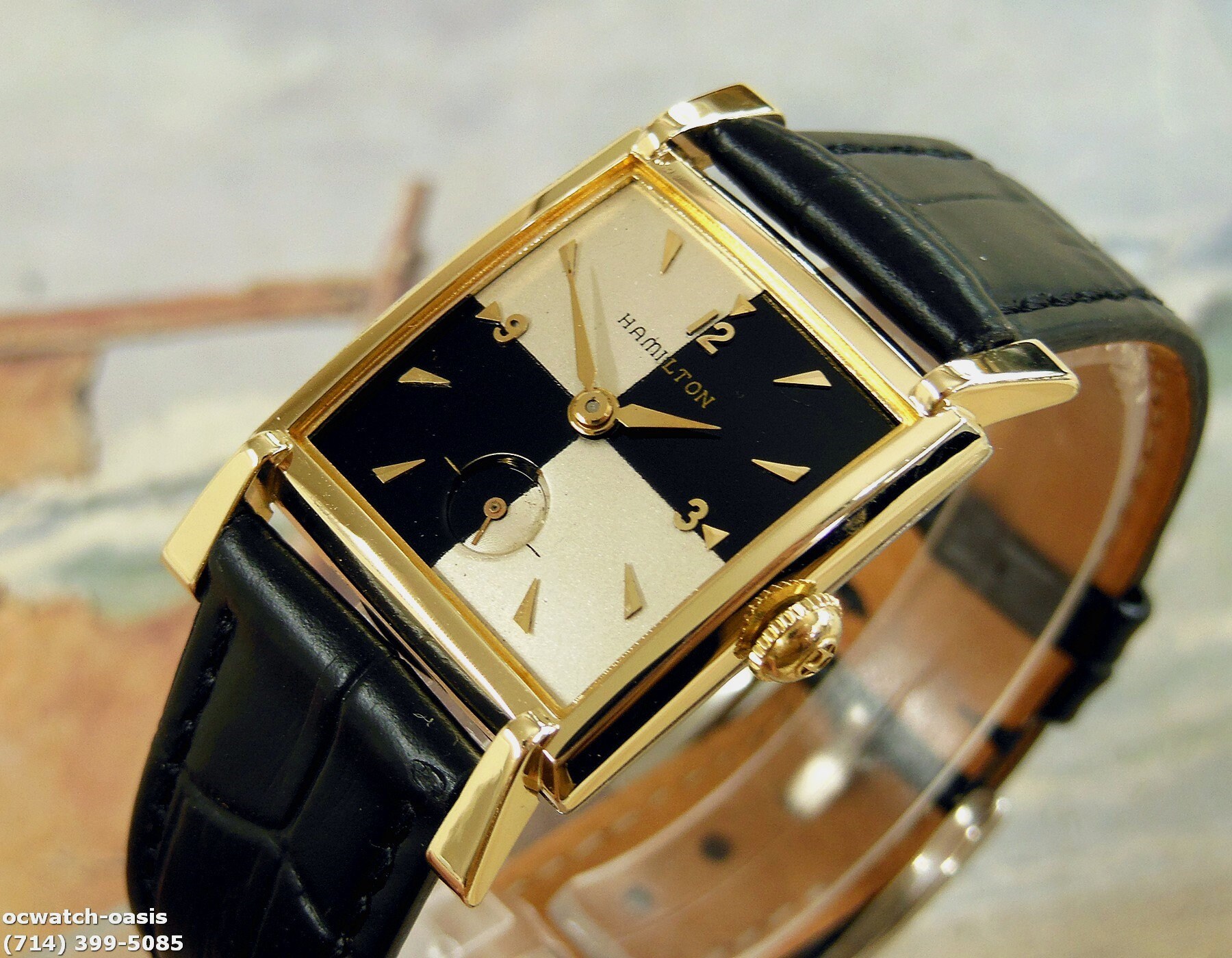 Vintage 1955 HAMILTON TRENT, 22 Jewels, Stunning Case and Dial