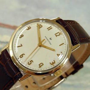 Hamilton vintage self winding 1960s Ladies Silver Watch with Cream Dial 1960s Vintage Hamilton Estoril 300 Automatic Watch 64003-4  main image 3