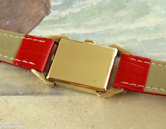 1950's Vintage Wittnauer, Stunning Red & Silver D… - image 7