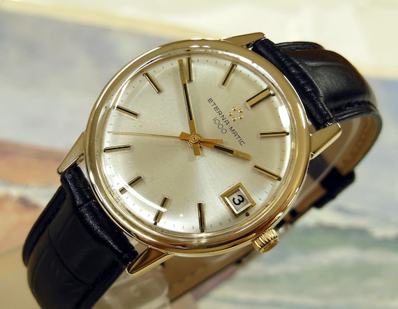 1960's Vintage ETERNA.MATIC 1000, Automatic, date, Serviced with Warranty
