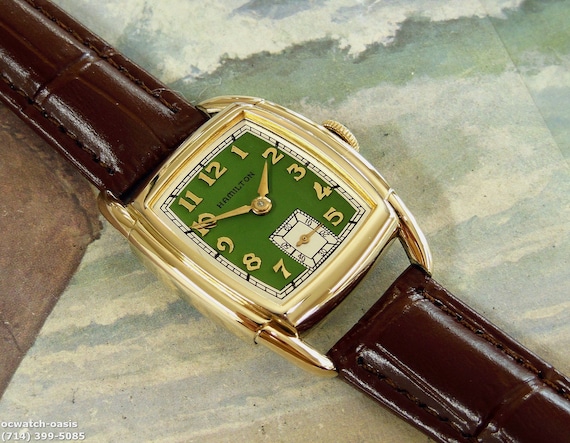 1940 Vintage HAMILTON DODSON, Stunning Olive Gree… - image 3