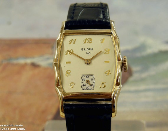 1951 Vintage Elgin , Wave Case, Stunning Silver D… - image 5