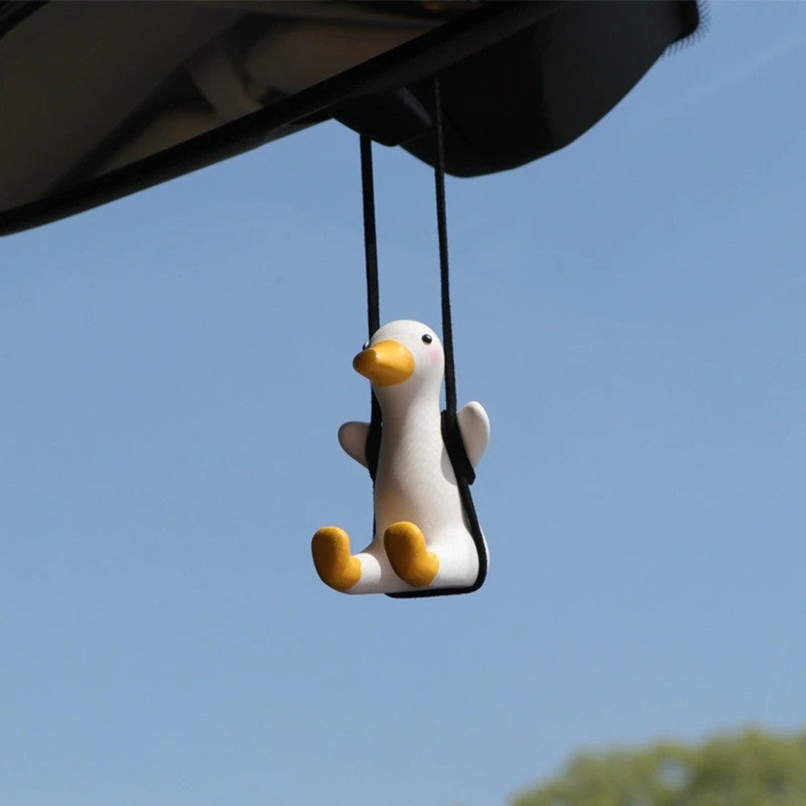 Car Ornaments Cute Little Duck Car Pendant Little Duck Swing Etsy