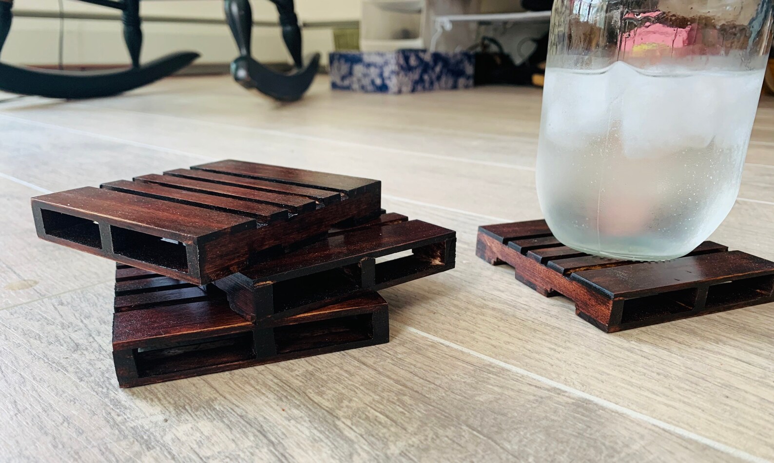 Pallet Coasters set of 4 Etsy