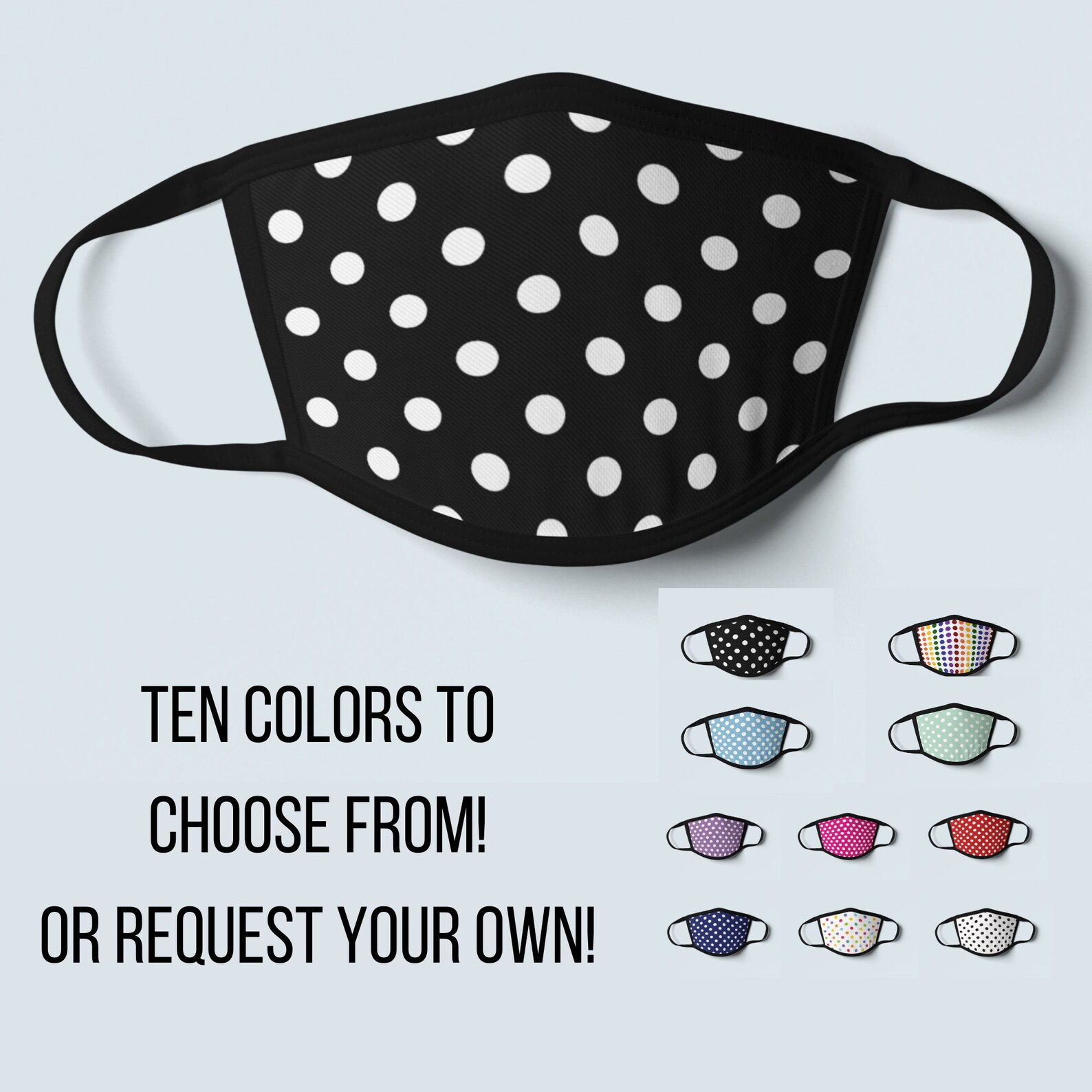 Vintage Inspired Polka Dot Face Mask Face Covering with Etsy